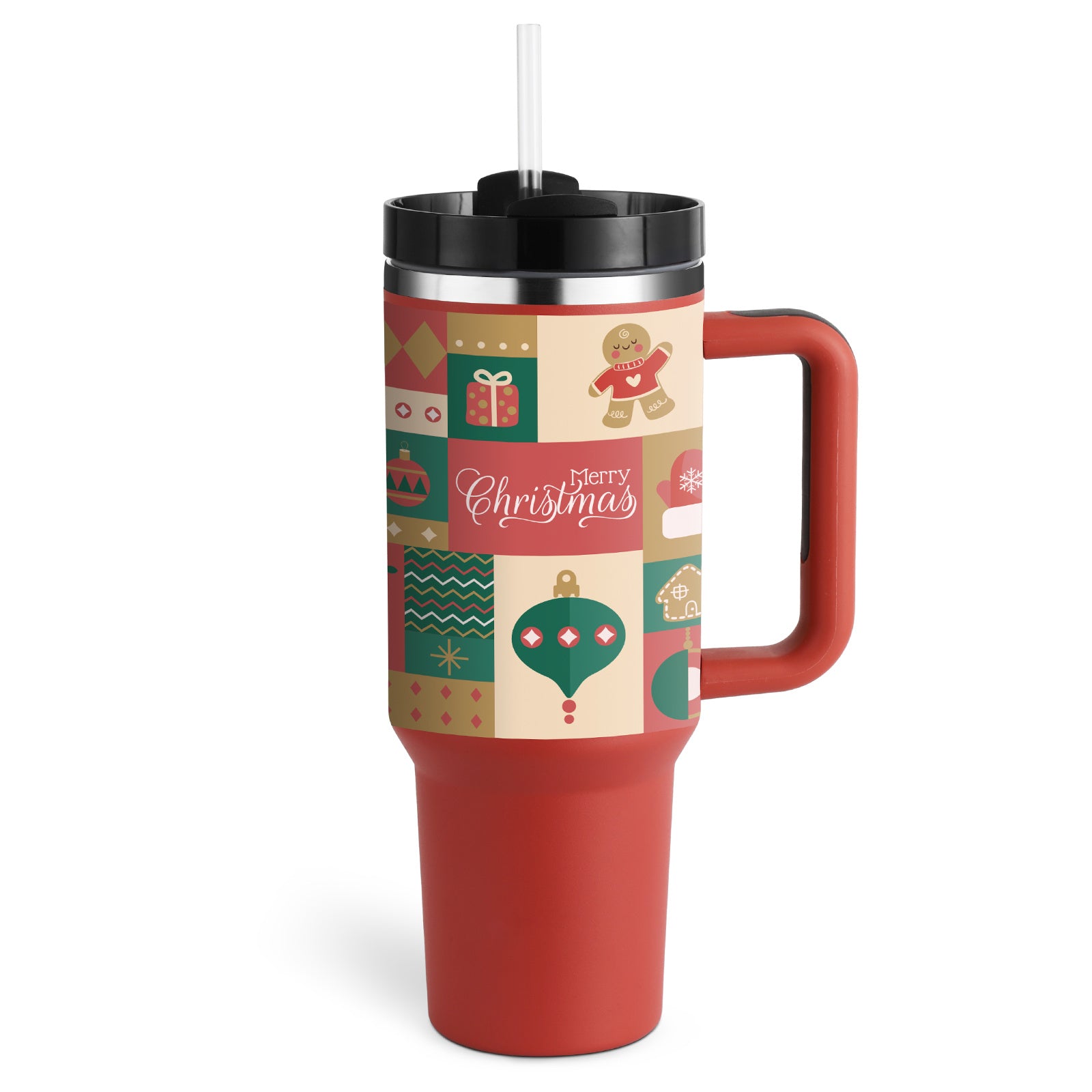 40oz Insulated Tumbler with Handle – Spill-Proof Stainless Steel Cup