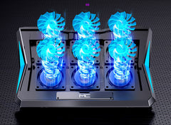 Foldable Laptop Cooling Pad – 6-Fan USB Radiator Stand Base