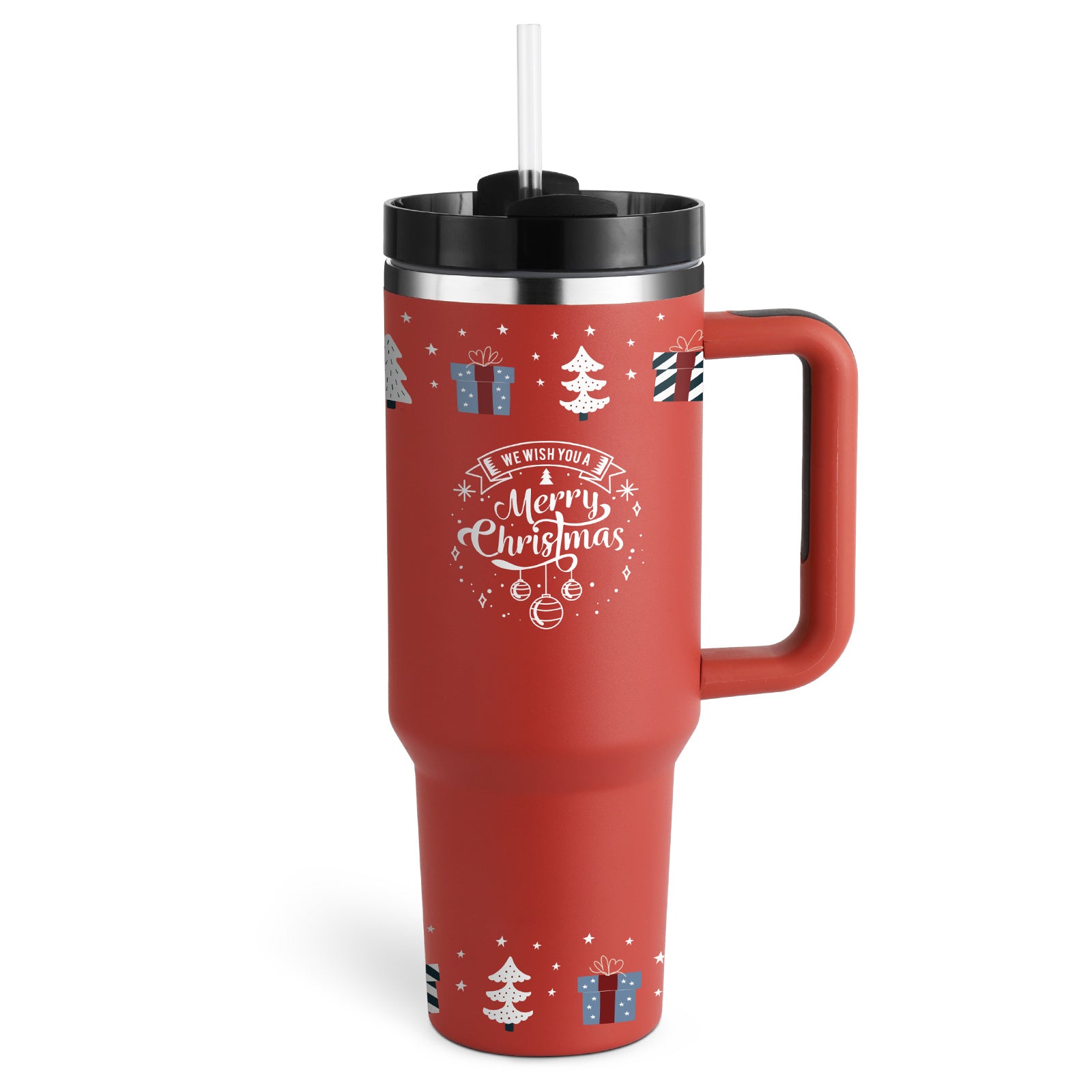 40oz Insulated Tumbler with Handle – Spill-Proof Stainless Steel Cup