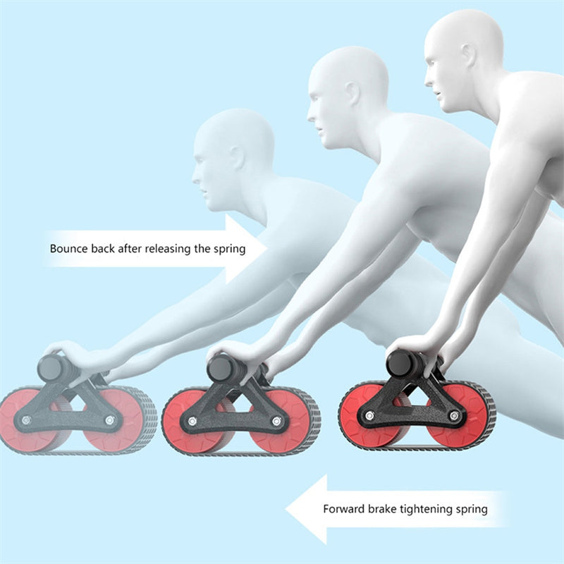 Double Wheel Ab Roller – Automatic Rebound Abdominal Fitness Trainer