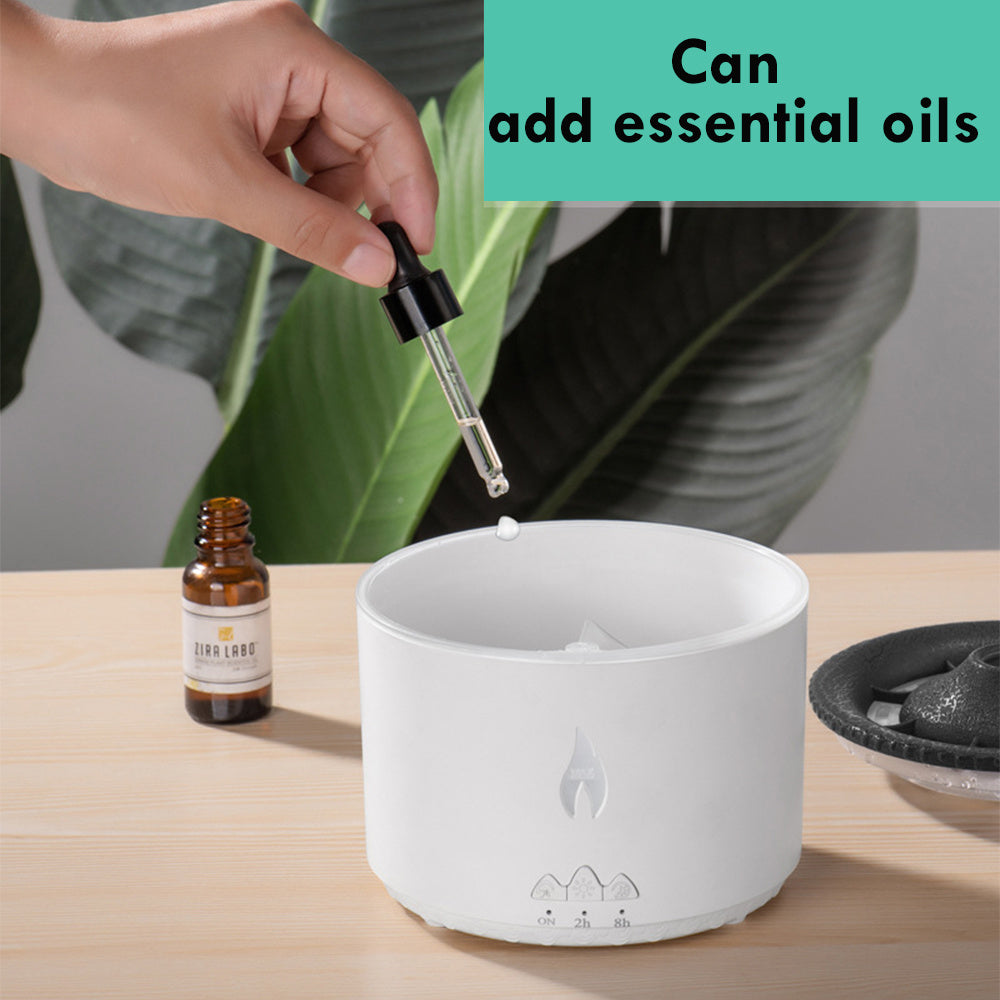 Creative Ultrasonic Essential Oil Humidifier – Flame & Jellyfish Diffuser