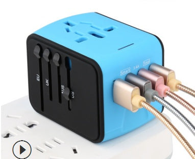 Universal Multi-Function Travel Socket with USB Charger