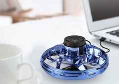 Mini LED Flying Spinner – Fingertip Gyro UFO Drone Toy for Kids