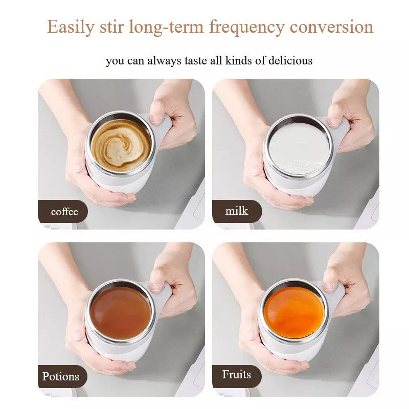 Rechargeable Self-Stirring Mug – Magnetic Coffee & Milkshake Cup