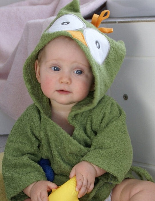 Cartoon Animal Baby Hooded Bathrobe – Soft Cotton Towel for 0-3 Years