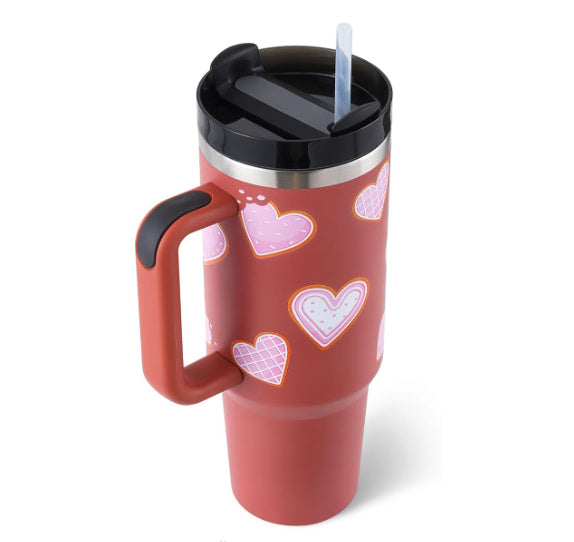 40oz Insulated Tumbler with Handle – Spill-Proof Stainless Steel Cup