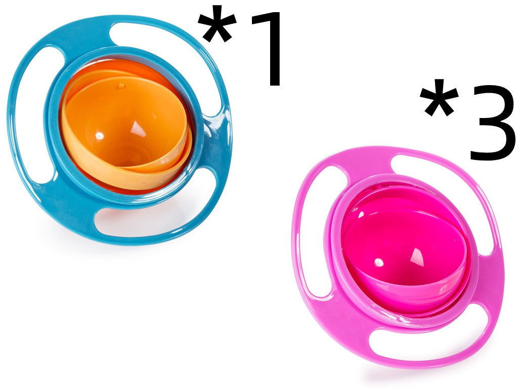 360° Rotate Spill-Proof Baby Bowl – Durable, Easy-to-Clean Dish