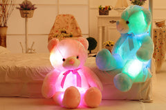 LED Teddy Bear Plush Toy – Colorful Light-Up Kids Gift Pillow