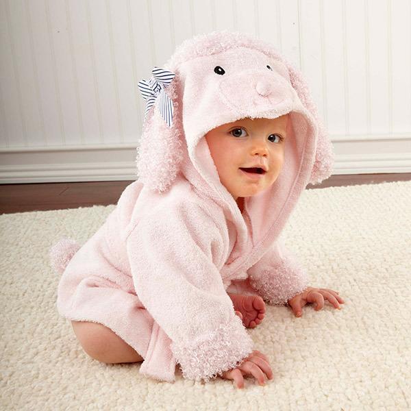 Cartoon Animal Baby Hooded Bathrobe – Soft Cotton Towel for 0-3 Years