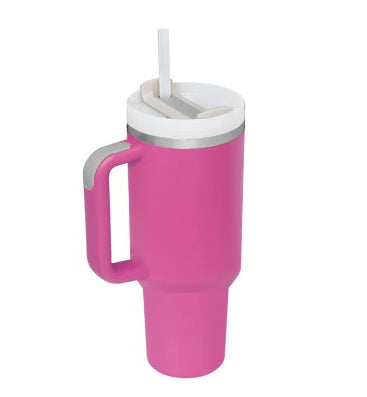 40oz Insulated Tumbler with Handle – Spill-Proof Stainless Steel Cup