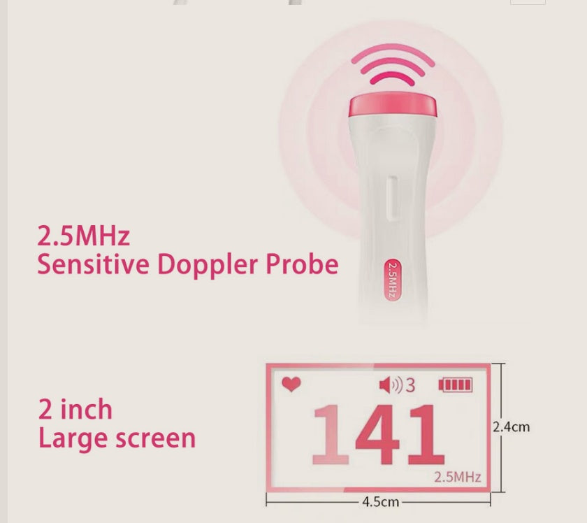 Fetal Heart Rate Monitor – Home Pregnancy Baby Heartbeat Detector