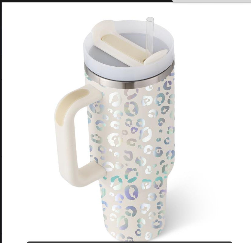 40oz Insulated Tumbler with Handle – Spill-Proof Stainless Steel Cup