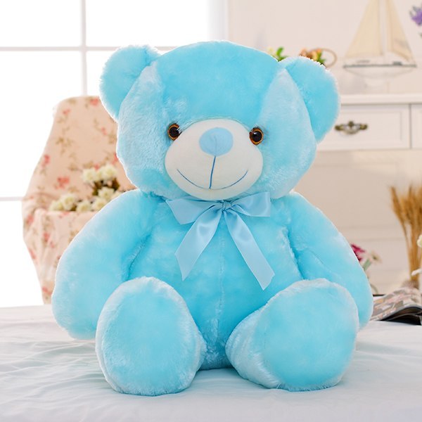 LED Teddy Bear Plush Toy – Colorful Light-Up Kids Gift Pillow