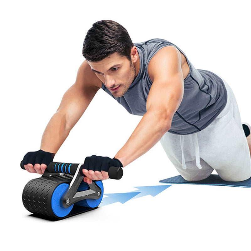 Double Wheel Ab Roller – Automatic Rebound Abdominal Fitness Trainer