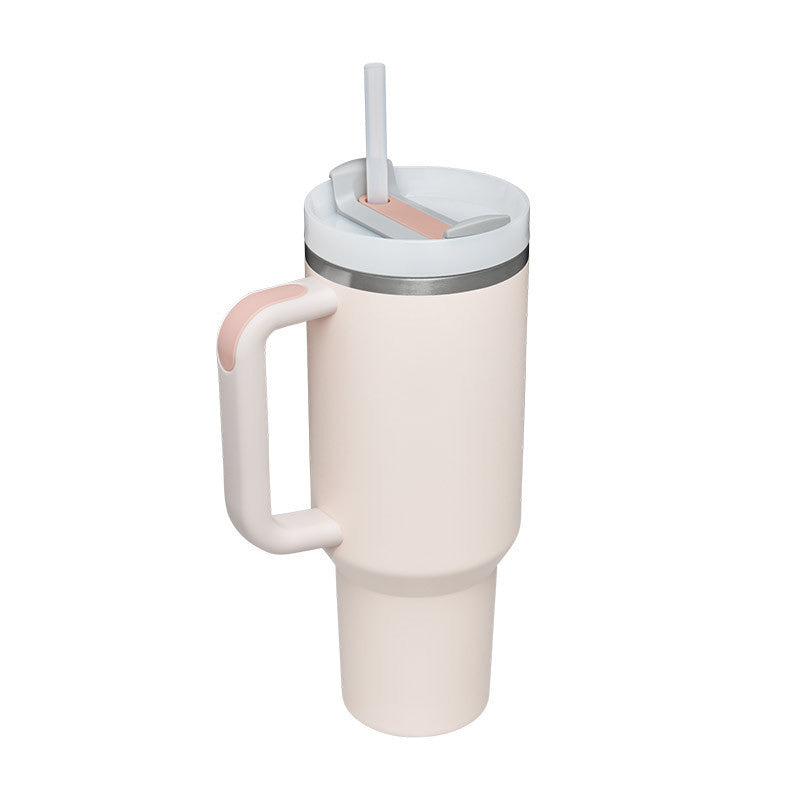 40oz Insulated Tumbler with Handle – Spill-Proof Stainless Steel Cup