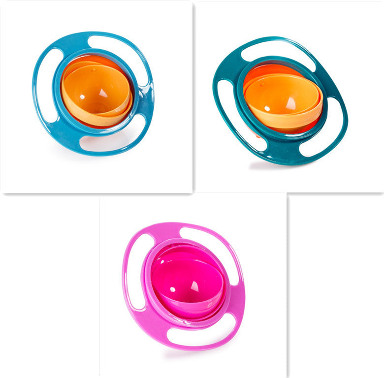 360° Rotate Spill-Proof Baby Bowl – Durable, Easy-to-Clean Dish