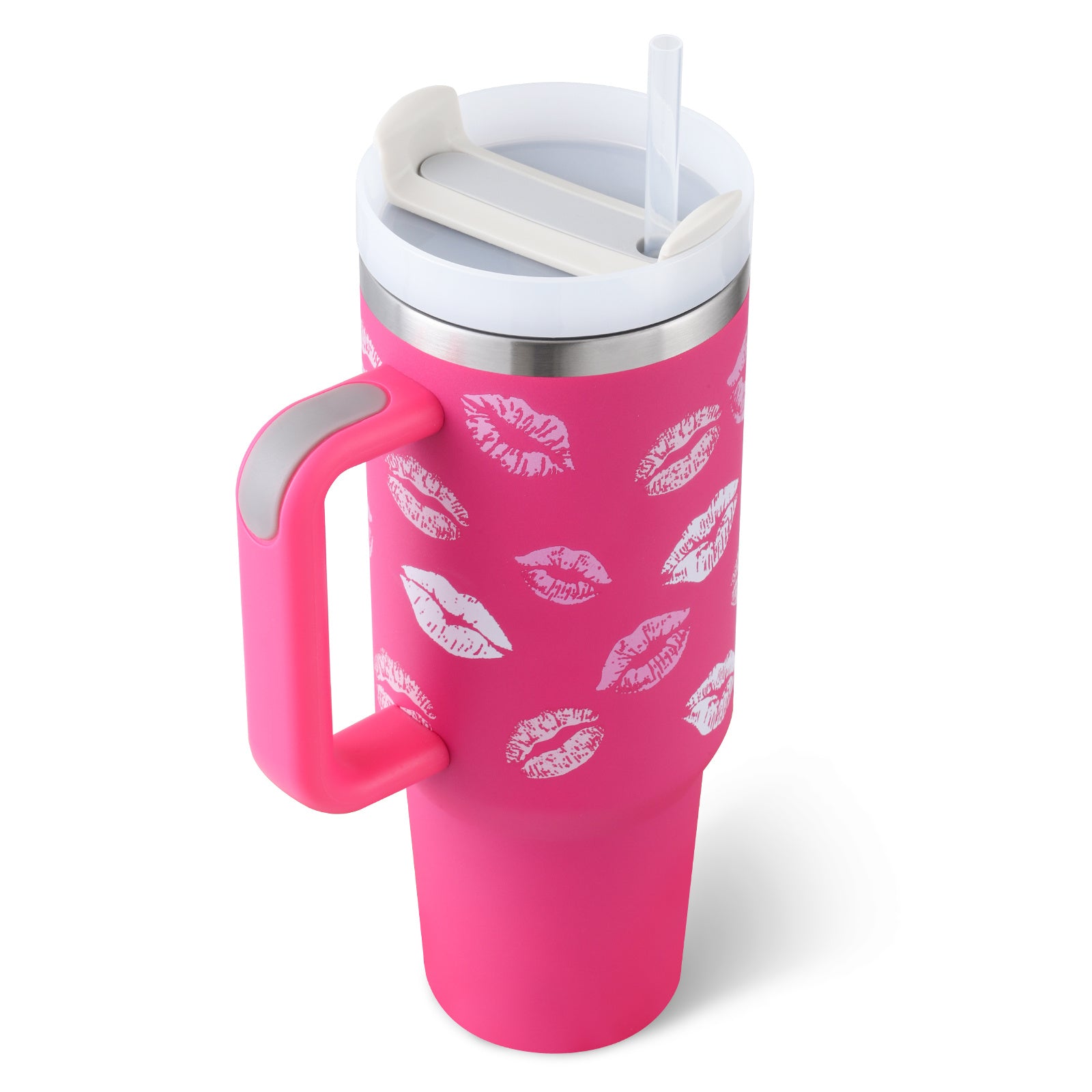 40oz Insulated Tumbler with Handle – Spill-Proof Stainless Steel Cup