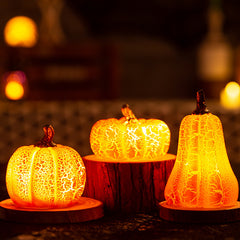 Halloween Pumpkin Lantern – LED Candle Resin Decorative Light
