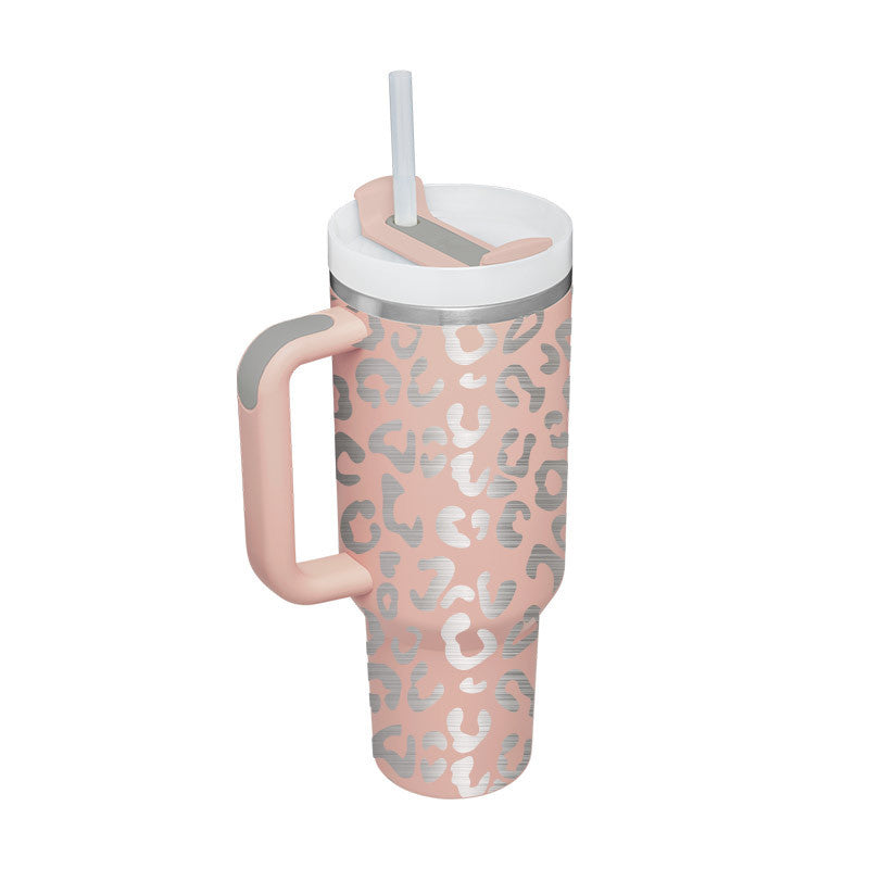 40oz Insulated Tumbler with Handle – Spill-Proof Stainless Steel Cup