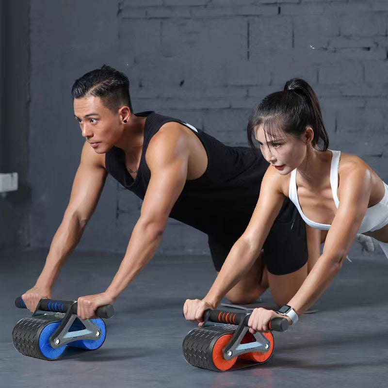 Double Wheel Ab Roller – Automatic Rebound Abdominal Fitness Trainer