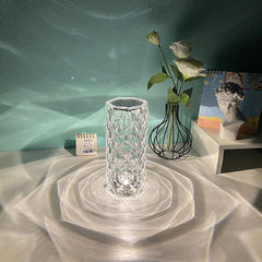 Crystal Touch Lamp – USB Rechargeable LED Night Light with 16 Colors