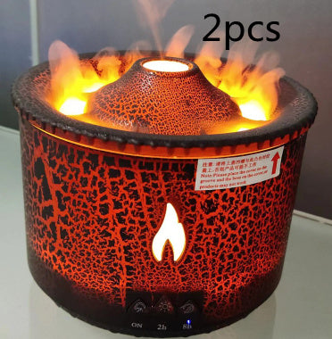 Creative Ultrasonic Essential Oil Humidifier – Flame & Jellyfish Diffuser