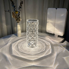 Crystal Touch Lamp – USB Rechargeable LED Night Light with 16 Colors