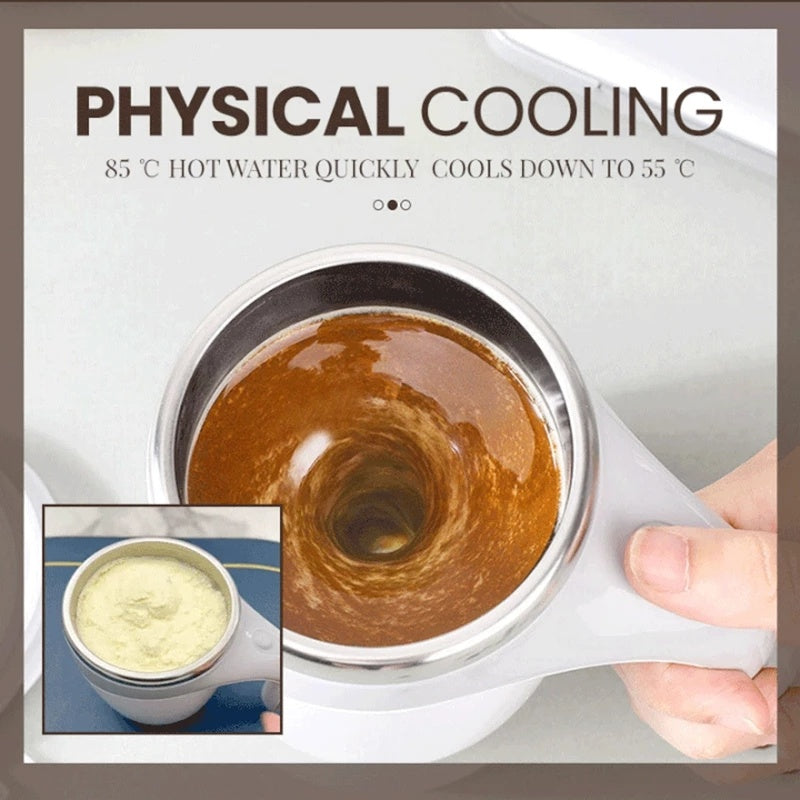 Rechargeable Self-Stirring Mug – Magnetic Coffee & Milkshake Cup