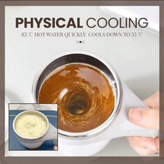 Rechargeable Self-Stirring Mug – Magnetic Coffee & Milkshake Cup