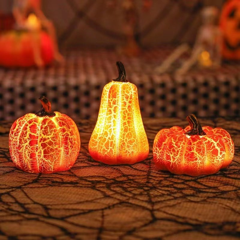 Halloween Pumpkin Lantern – LED Candle Resin Decorative Light