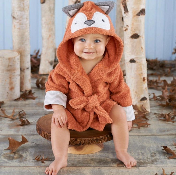 Cartoon Animal Baby Hooded Bathrobe – Soft Cotton Towel for 0-3 Years