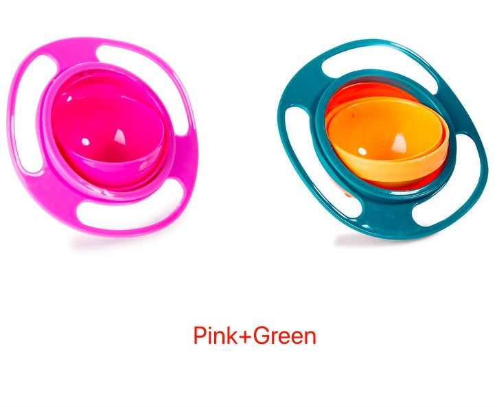 360° Rotate Spill-Proof Baby Bowl – Durable, Easy-to-Clean Dish