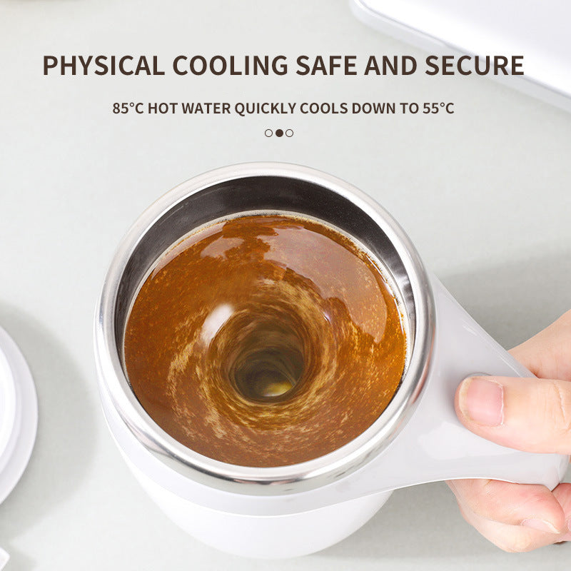 Rechargeable Self-Stirring Mug – Magnetic Coffee & Milkshake Cup