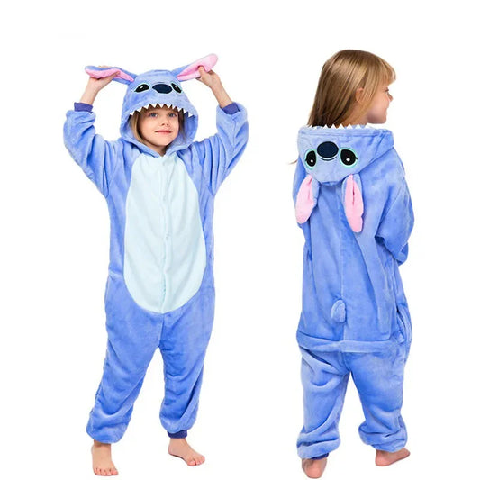 Kids Winter One-Piece Pajamas Sets