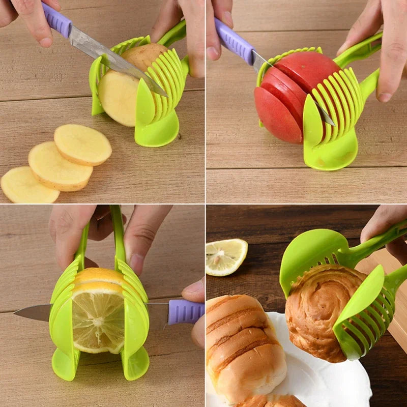 Handheld Tomato Slicer Bread Clip