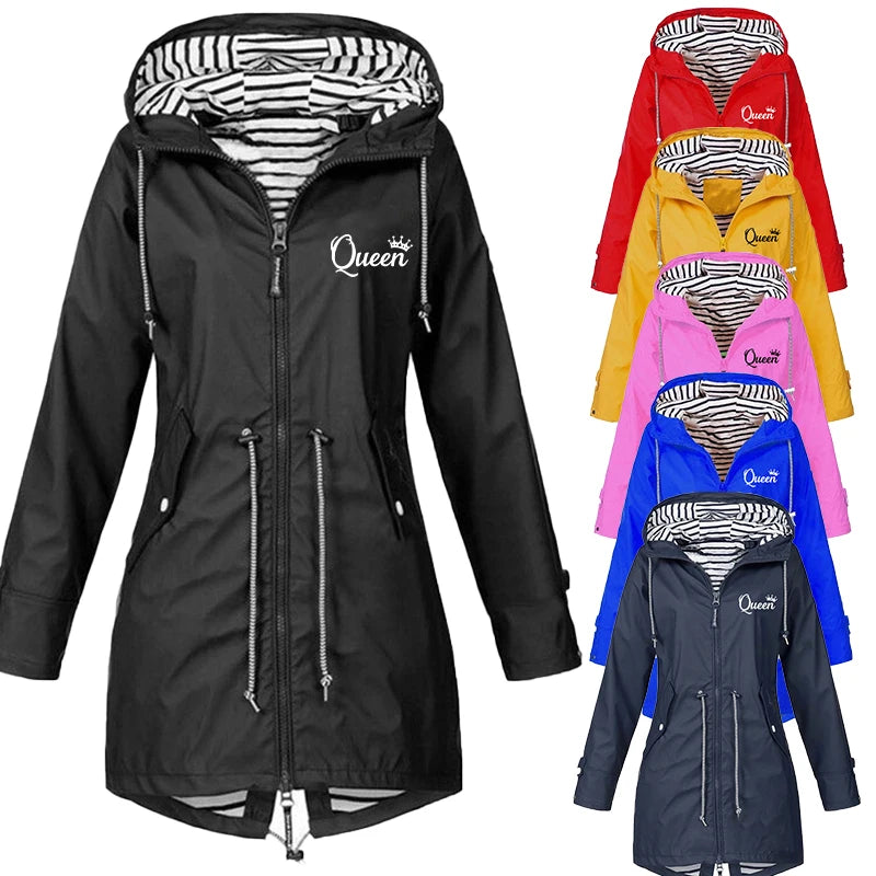 Women Outdoor Waterproof Rain Jacket