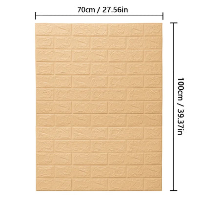 3D Brick Pattern Wall Sticker