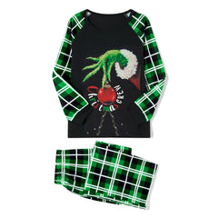 Combhasaki Family Matching Christmas Pajamas Set Christmas Ball & Plaid Print Holiday Pajamas Sleep Loungewear Dad Mom Kids PJs
