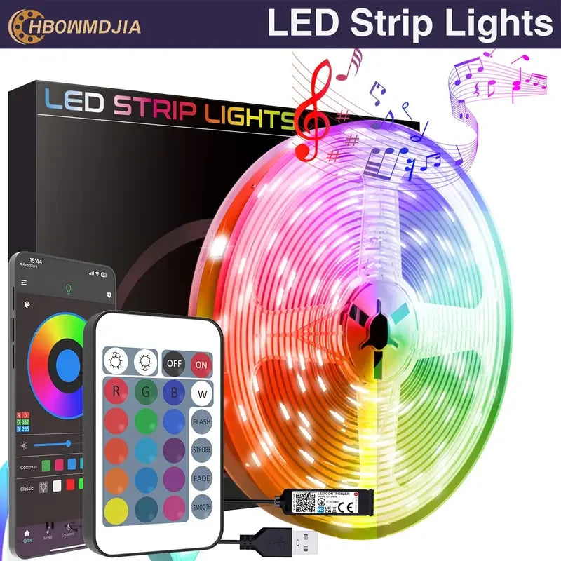 Smart LED Light Strip for Bedroom - 3ft to 100ft, Color Change, Support APP and Remote Control, USB Power Supply, Perfect Home P
