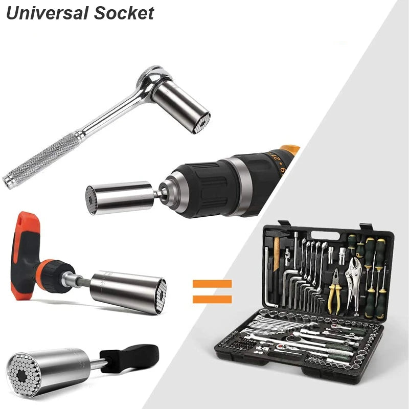 Universal Socket Wrench Head Set