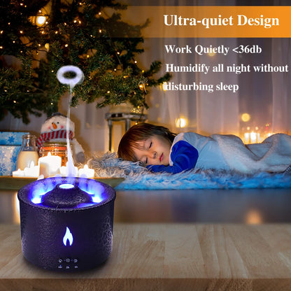 Portable Flame Oil Essential Aroma Volcanic Diffuser