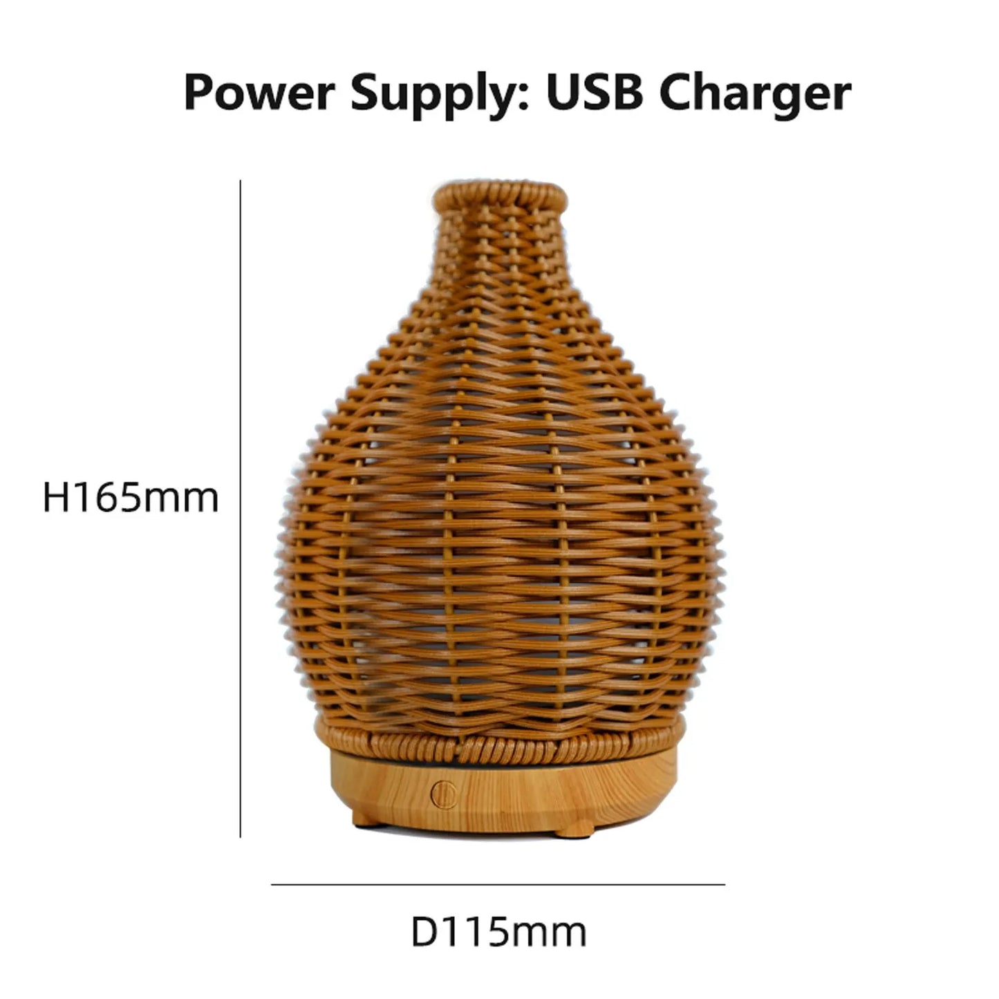 Essential Oil Diffuser Weave Wood