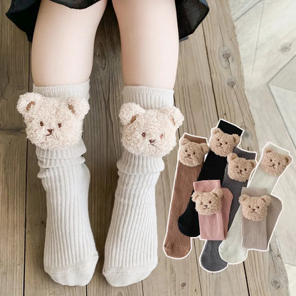 High Soft Cute Bear Children Socks