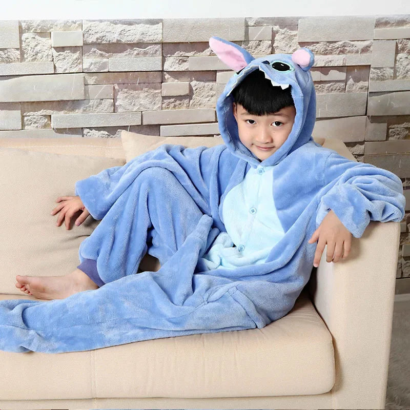 Kids Winter One-Piece Pajamas Sets