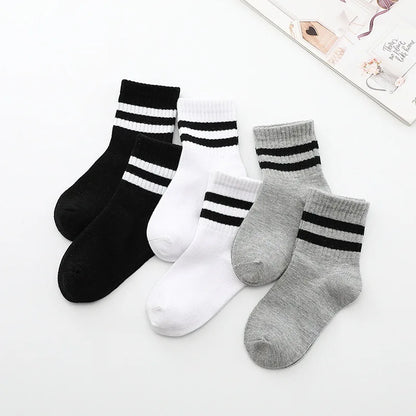 Soft Cotton Kids School Socks 3Pair