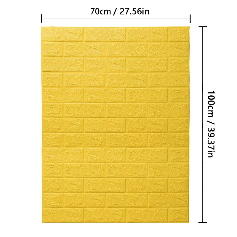 3D Brick Pattern Wall Sticker