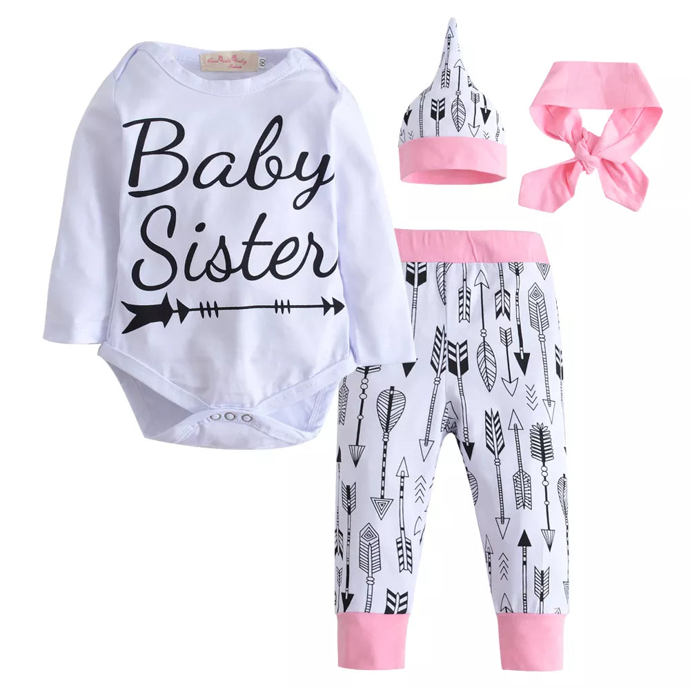 3Pcs Autumn Baby Girl Clothes Sets