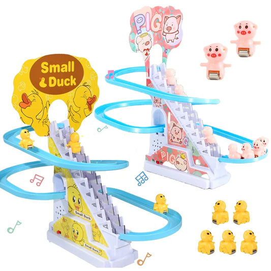 Kids Electric Small Duck Climbing Stairs Toy