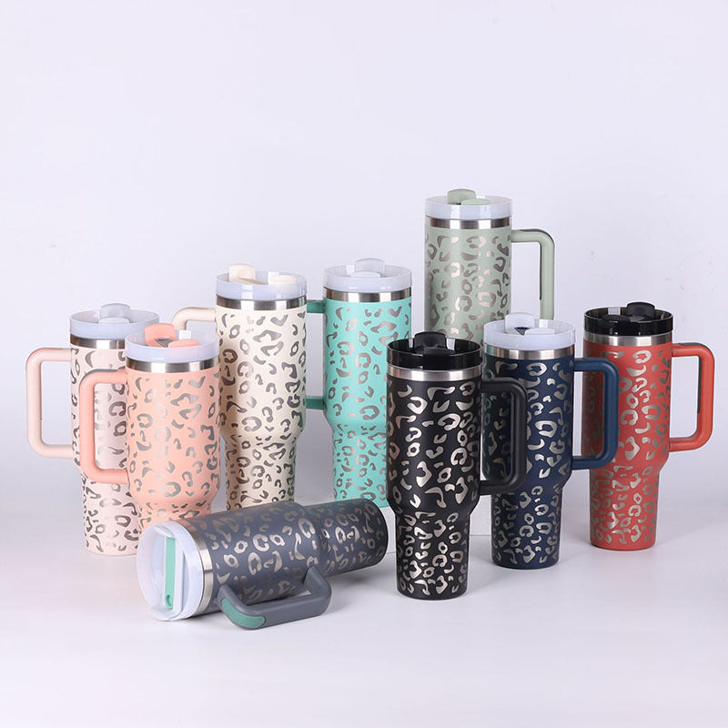 40oz Insulated Tumbler with Handle – Spill-Proof Stainless Steel Cup