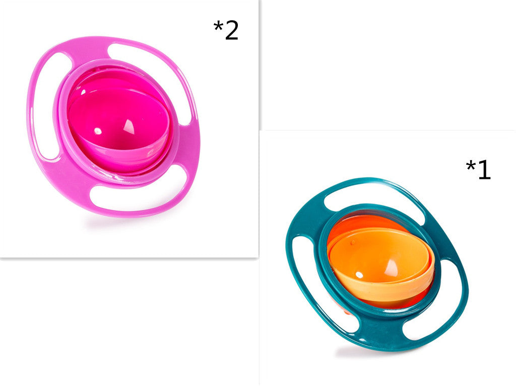 360° Rotate Spill-Proof Baby Bowl – Durable, Easy-to-Clean Dish